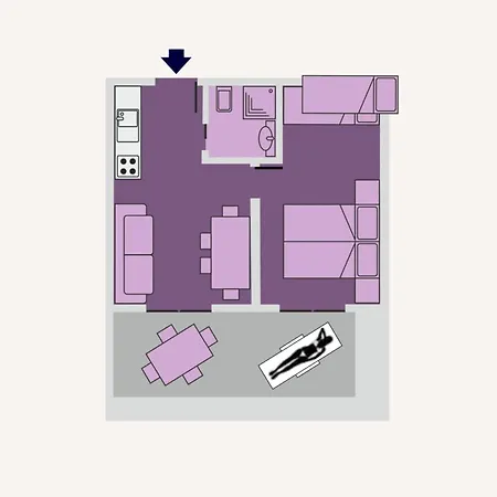 Διαμέρισμα Swim And Stay-beahost *